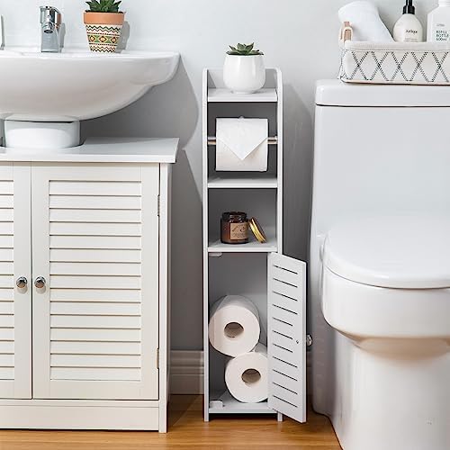 AOJEZOR Small Space Toilet Paper Holder Stand