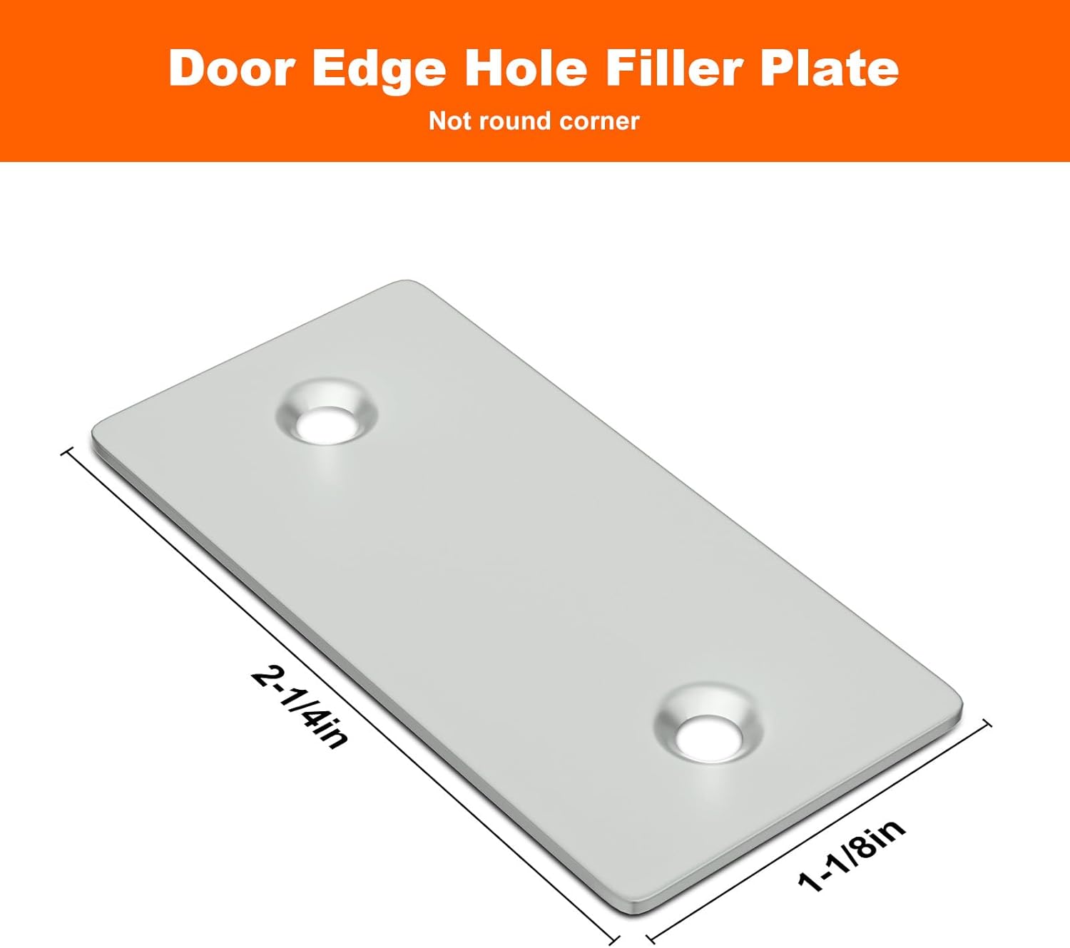 6Pack Door Edge Hole Filler Plate Door struck plate for Deadbolts Durable Replacement Home Security
