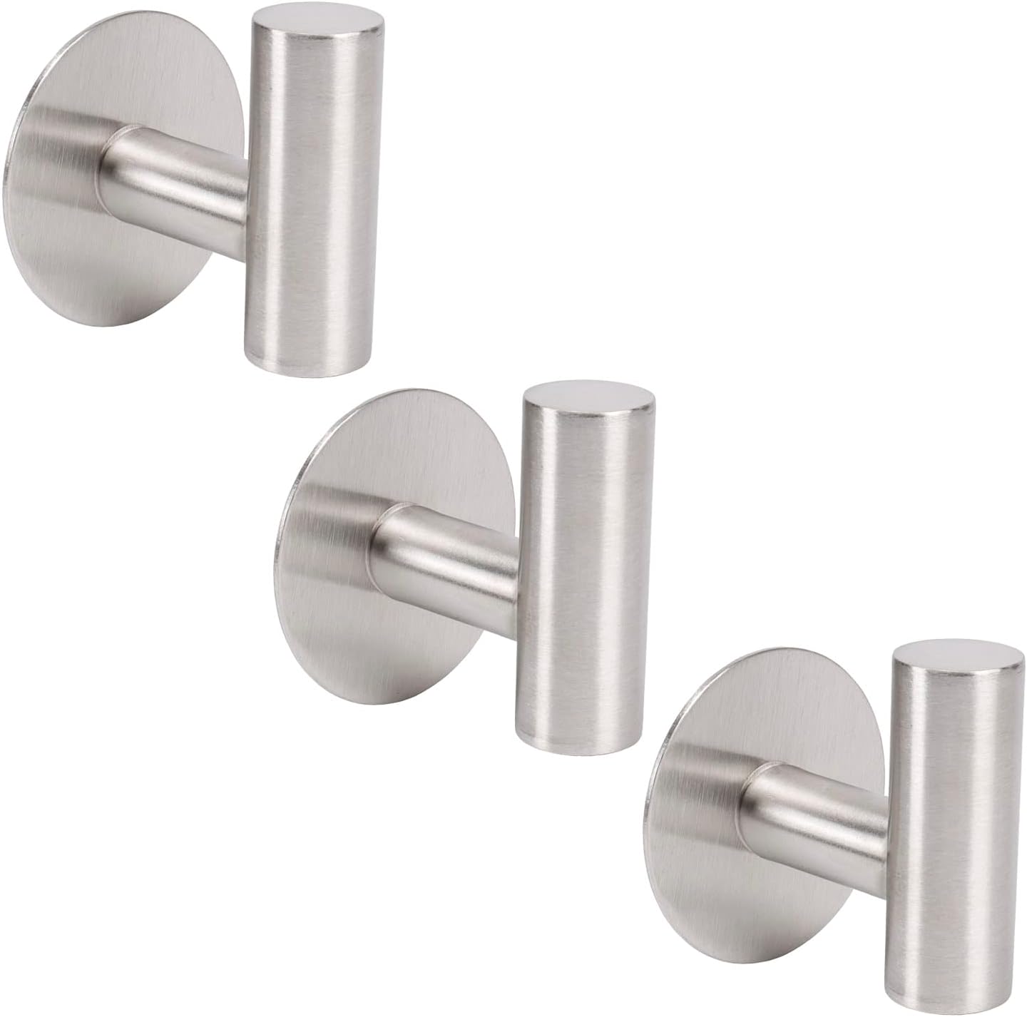 Quick Installation Strong Durable Bath Towel Hook 304 Stainless Steel Self-Adhesive No Drilling 3 Pack