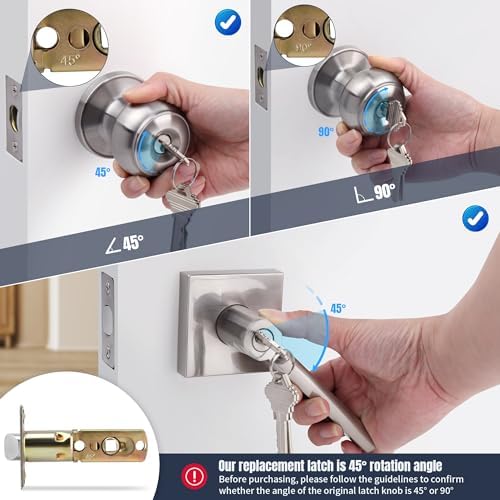 Adjustable 45 Door Lock Deadlatch with Dust Box 201 Stainless Steel