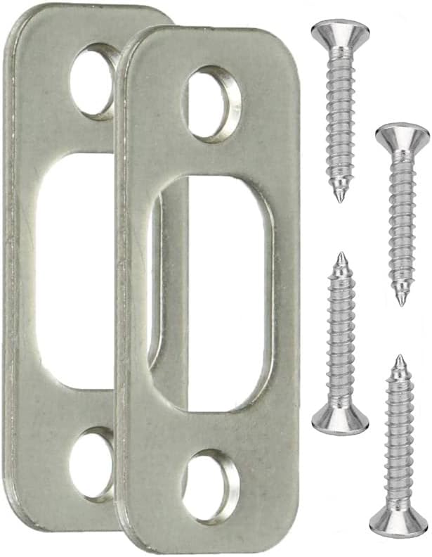 Velvet-Soft Durable Easy Install - 1 x 2 14 Satin Finish Deadbolt Strike Plate Pair