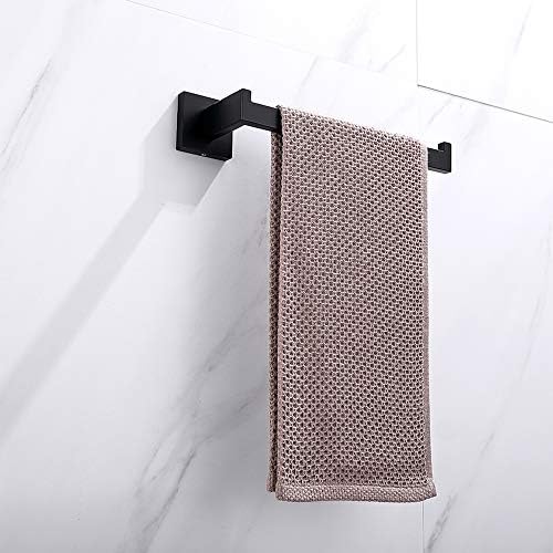 Tastos Premium Stainless Steel Hand Towel Holder - Matte Black