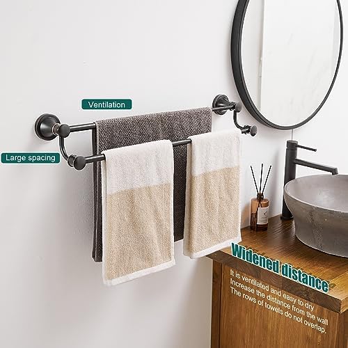 Hoimpro Adjustable Retractable Stainless Steel Towel Bar 15-27 Inches Oil Rubbed Bronze