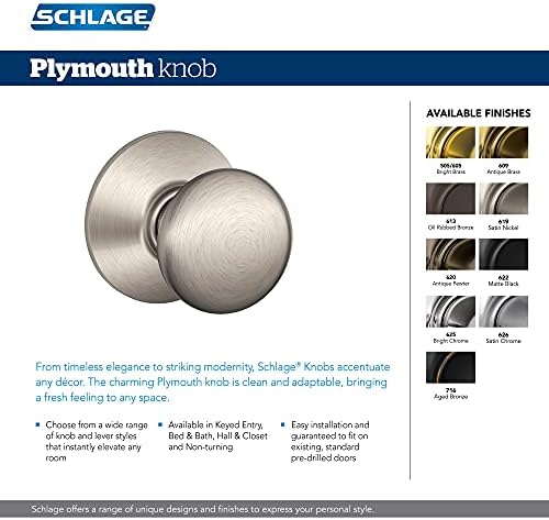 Schlage F40 PLY 622 Door Knob