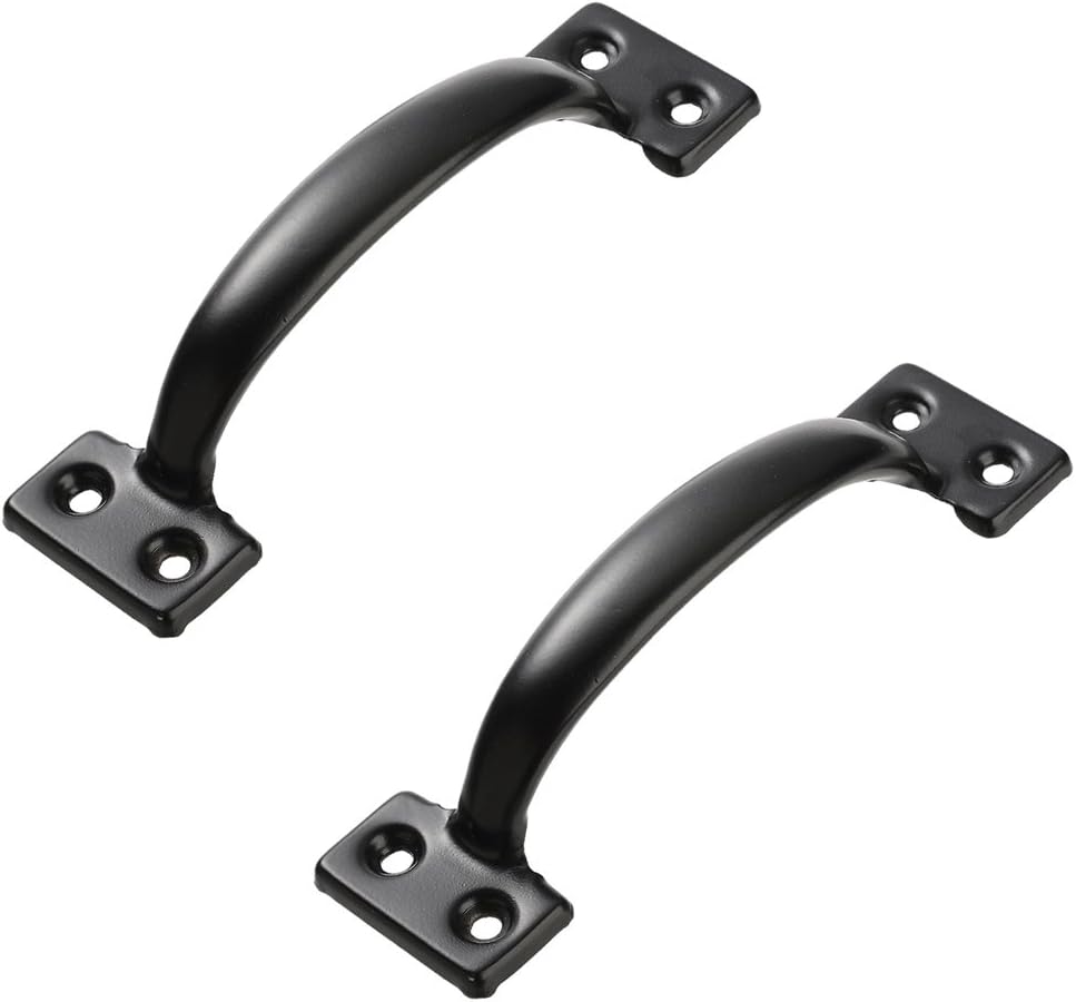 LIZAVOV1712Pack 65 Door Pulls for Barn garage or screen doors Black