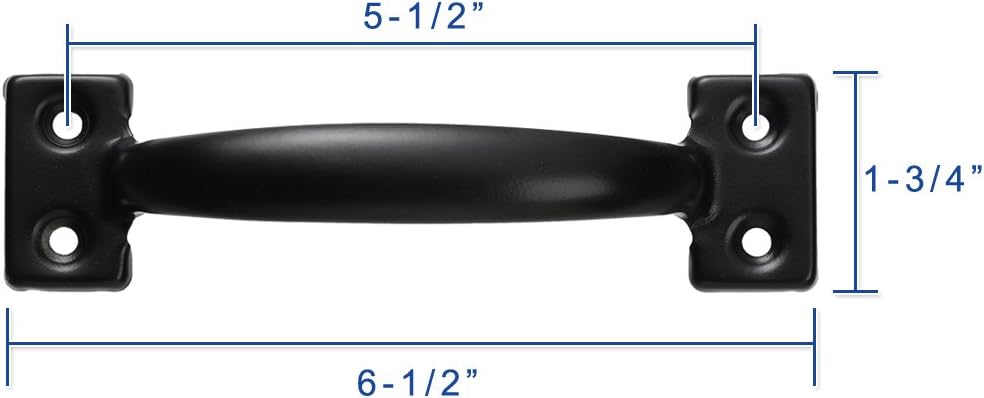 LIZAVOV1712Pack 65 Door Pulls for Barn garage or screen doors Black