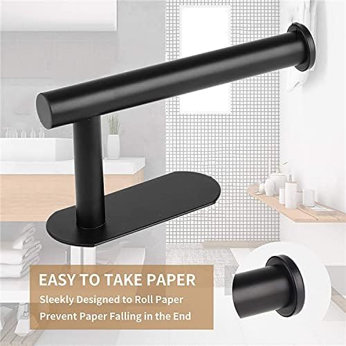 Stainless Steel Toilet Paper Holder Self-Adhesive Wall Mount Rustproof Multi-Use
