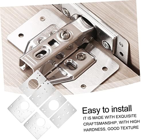 3-Piece Stainless Steel Cabinet Door Hinge Repair Plates with Screws