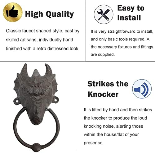 Vintage Door Knocker Dragon Head