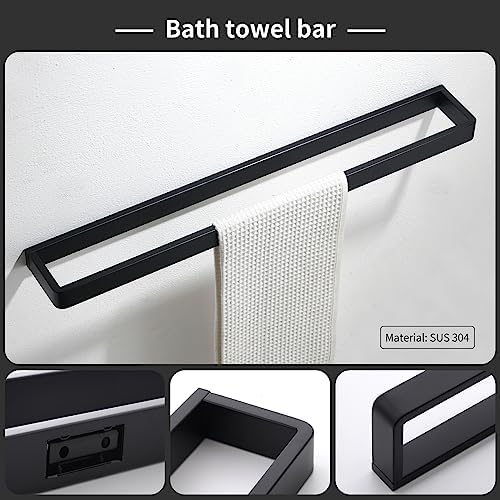 YACVCL 4-Piece Matte Black Bathroom Hardware Set 1