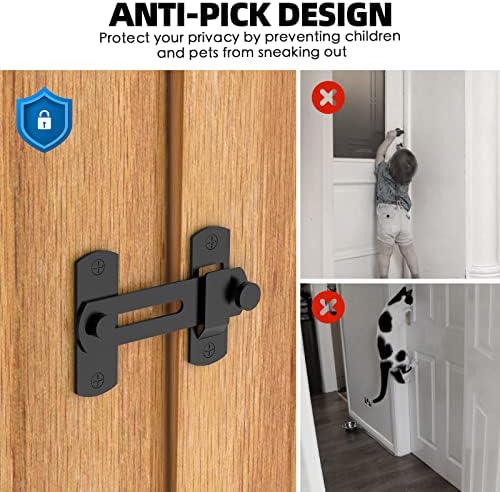 180 Degree Flip Barn Door Lock for Privacy and Safety