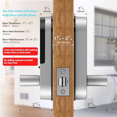 Sifely Keyless Entry Smart Door Lock Fingerprint Passcode Perfect Home Security