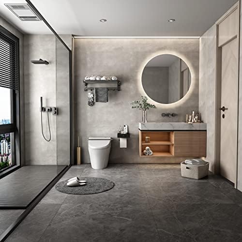 VOLDRA Toilet Paper Holder Wall Mount with Storage