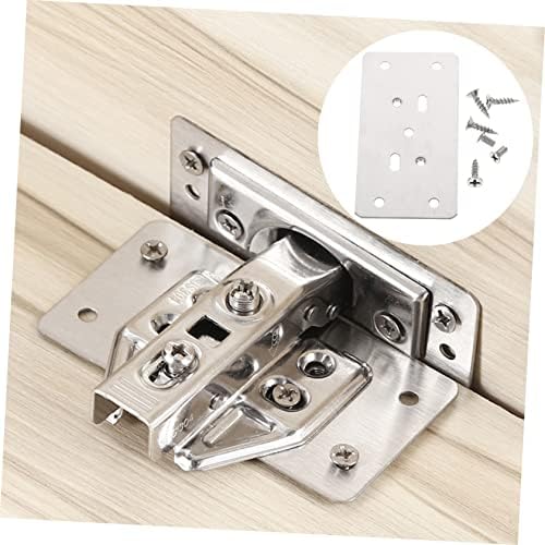 Handy Hinge Repair Kit - 6 Pc Stainless Steel Cabinet Hinge Repair Set with Screws