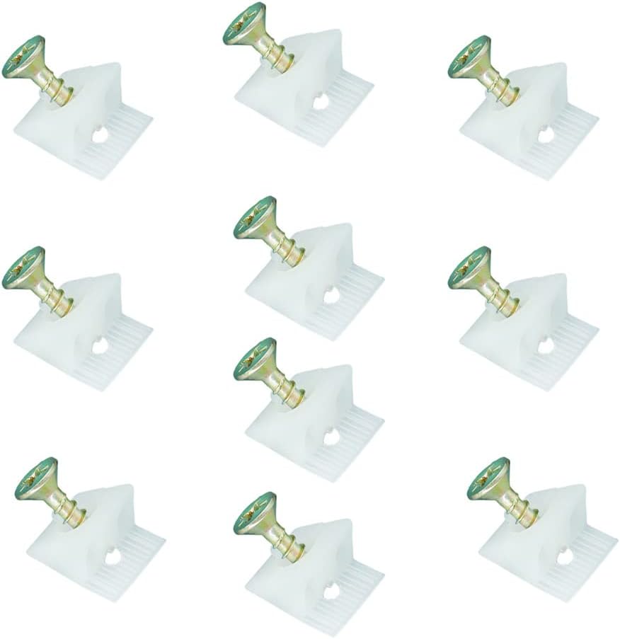 SagaSave10 PieceDrawer Bottom Fixers Plastic Metal 45 Degree Angle Back Plate Buckle Small 16mm Colorful Fixing