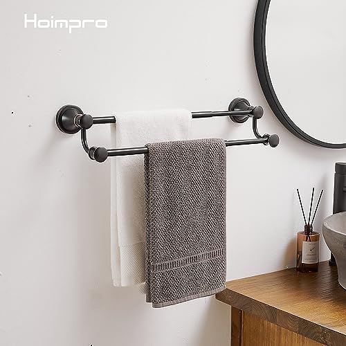 Hoimpro Adjustable Retractable Stainless Steel Towel Bar 15-27 Inches Oil Rubbed Bronze