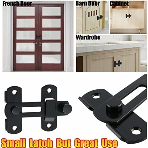 Heavy Duty Barn Door Lock with Matte Black Finish