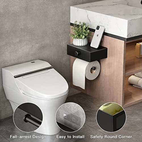 VOLDRA Toilet Paper Holder Wall Mount with Storage