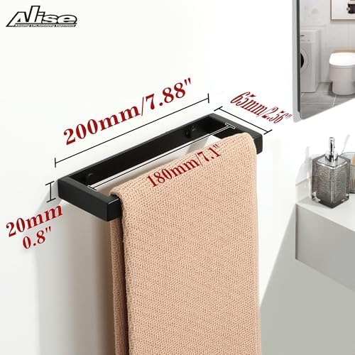 Sturdy 4-Sided Wall-Mounted Towel Holder 8 Inch stainless steel