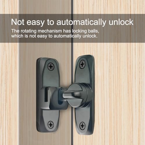 VEAPIZ 2 in 1 Barn Door Lock for 90180 Degree Flips