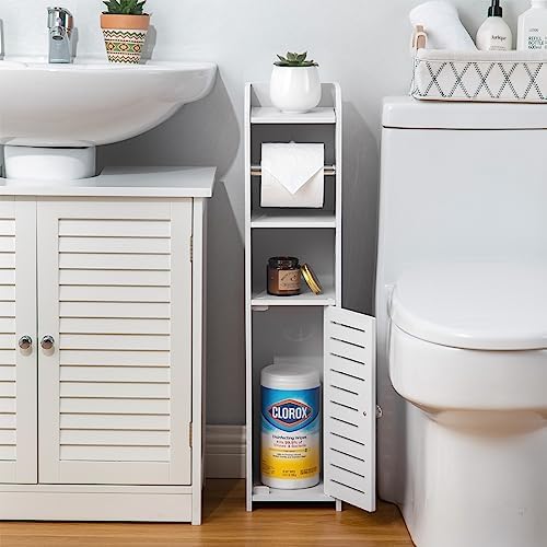 AOJEZOR Small Space Toilet Paper Holder Stand