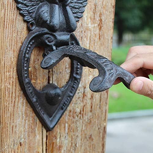 Small Lovely Angel Door Knocker Rustic Cast Iron