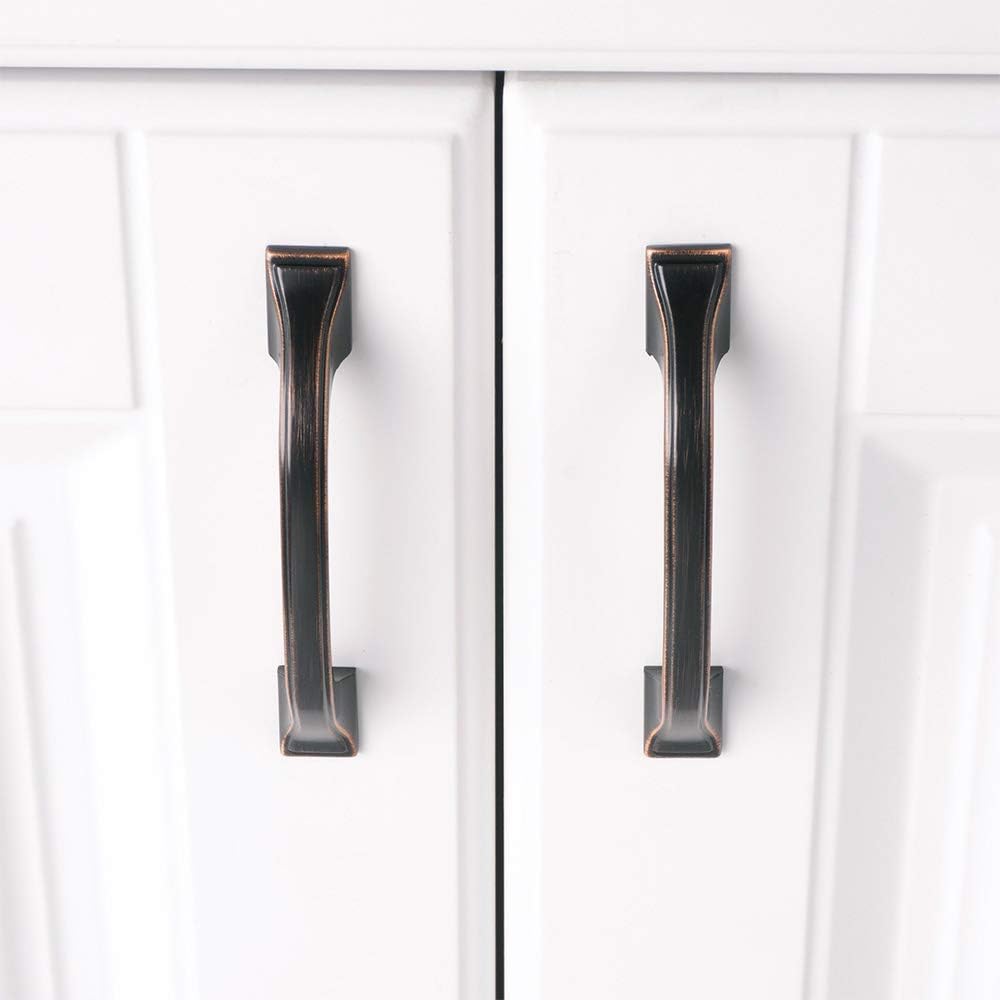 KOOFIZO Square Foot Craftsman Cabinet Bow Pull - Oil Rubbed Bronze 3 76mm x 10-Pack