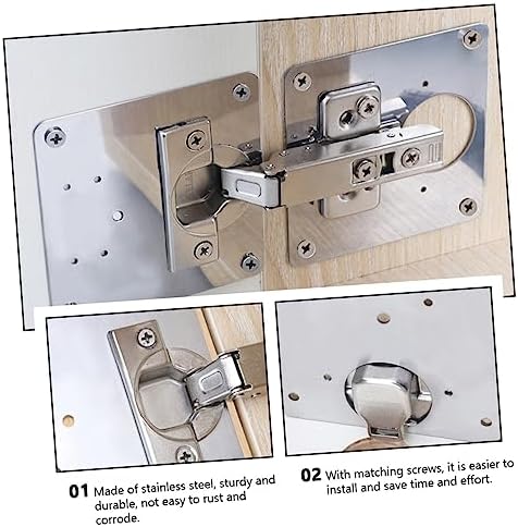 Sturdy Metal Hinge Repair Kit for Furniture