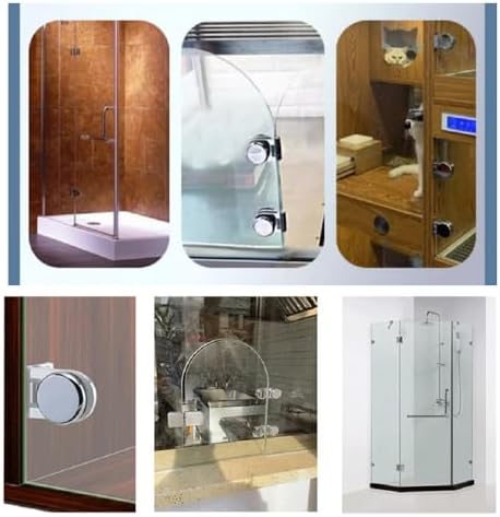 Durable 2-Piece Glass Door Hinges for 6-10mm Thick Glass