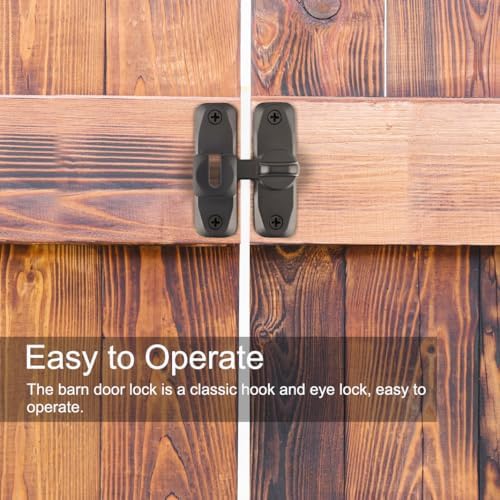 VEAPIZ 2 in 1 Barn Door Lock for 90180 Degree Flips
