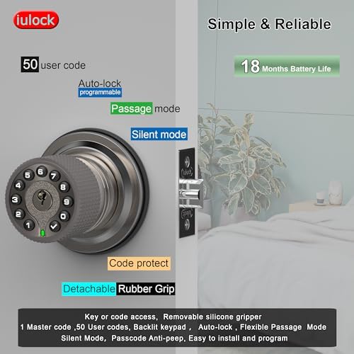 Fast Scraping Smart Door Lock with Keypad and Key