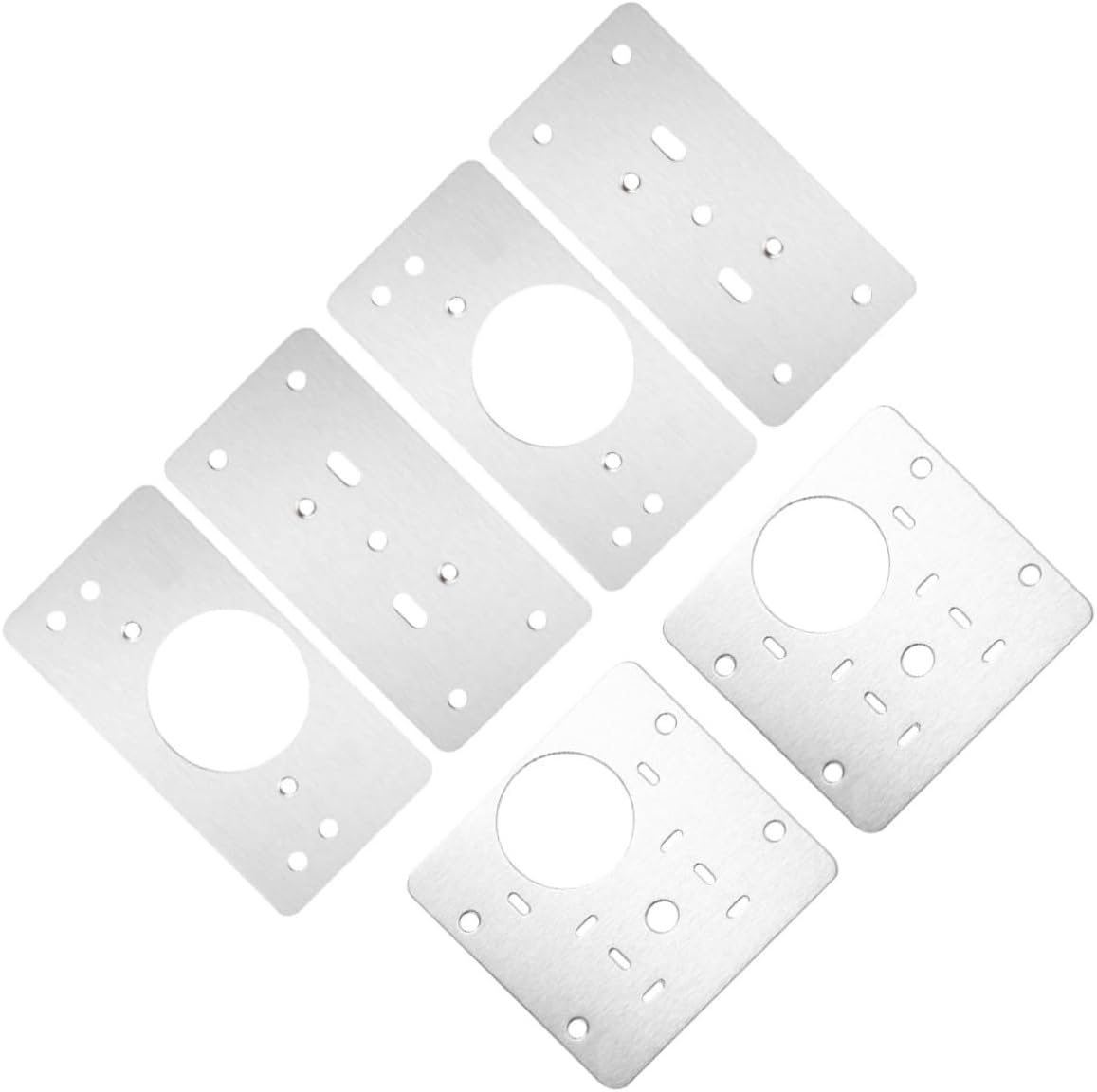 KONTONTY 3 Pack Stainless Steel Repair Plate for Cabinet Hinge Mending Kit Easy Install Sturdy