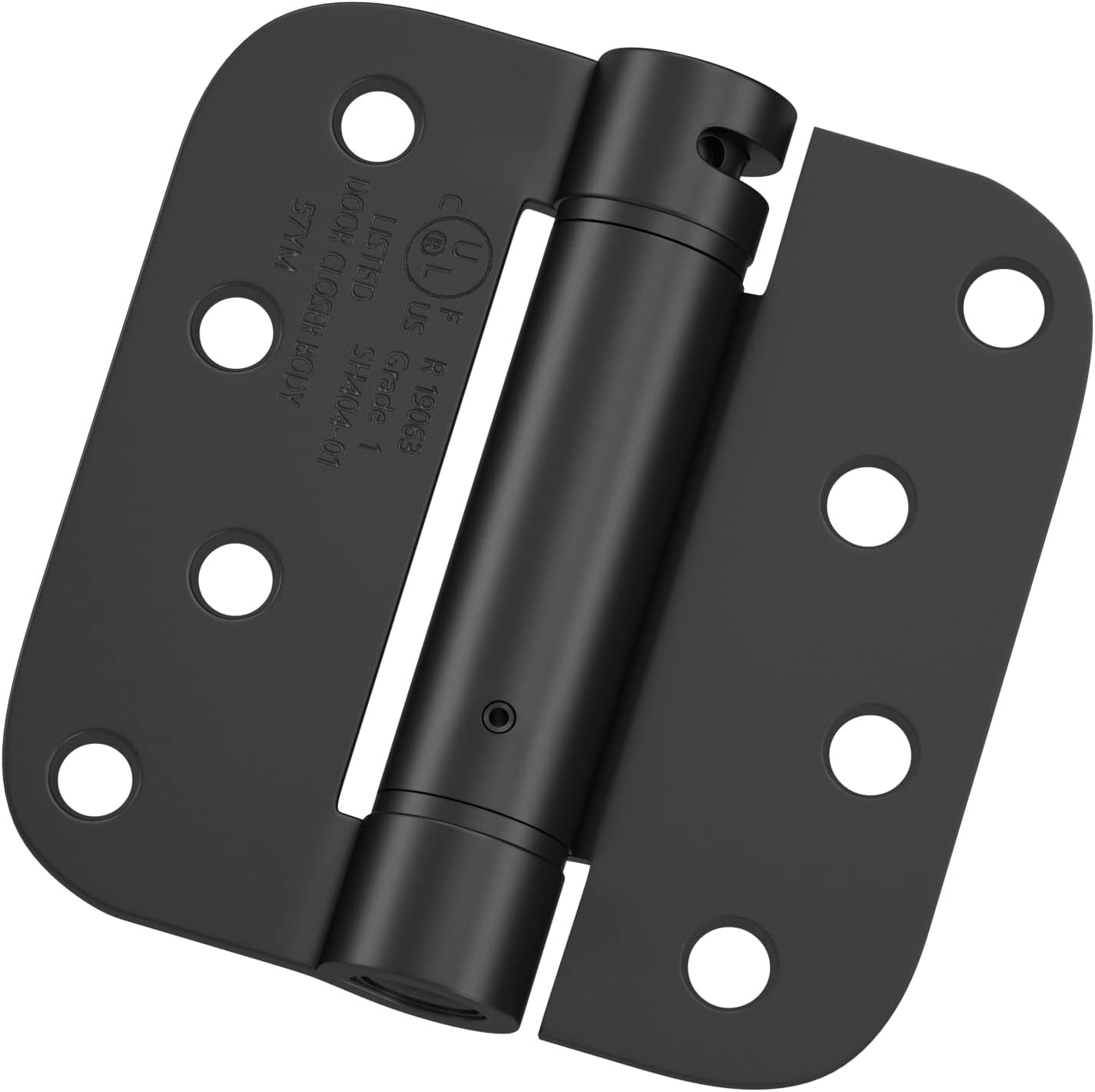 Haidms 3-Piece Set Self-Closing Door Hinges with Adjustable Tension 4inch Black Spring Hinge for Heavy-Duty Doors