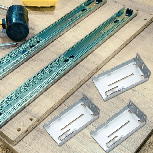 4-Piece Drawer Slide Rear Mounting Bracket Durable and Easy to Install