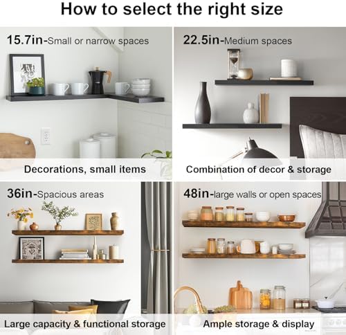 Rustic Floating Shelves for Home Decor and Storage