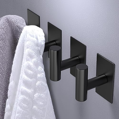 VAEHOLD Heavy Duty Wall Towel Holders Adhesive 4-Piece Set for Bathroom or Kitchen