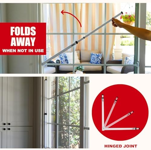 SecurityMan Adjustable Sliding Door Security Bar - Childproof White