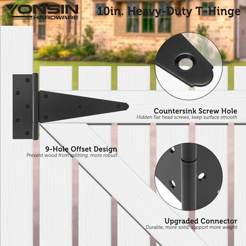 10 T-Strap Shed Door Hinges