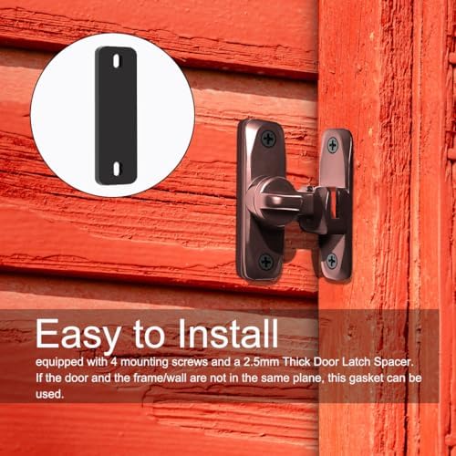 VEAPIZ 2 in 1 Barn Door Lock for 90180 Degree Flips
