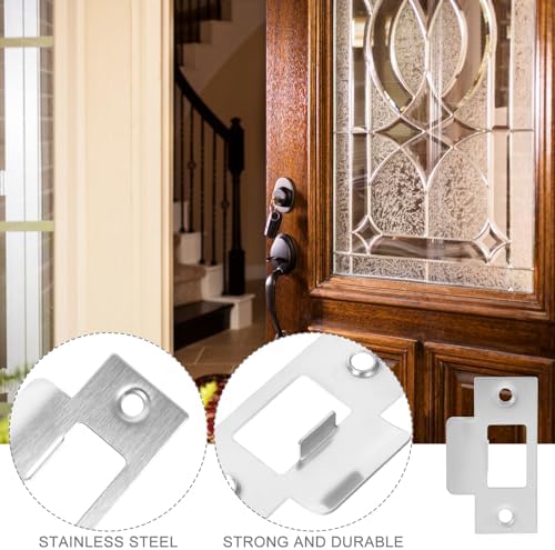 Baluue 4-Piece Stainless Steel Door Strike Plate Set