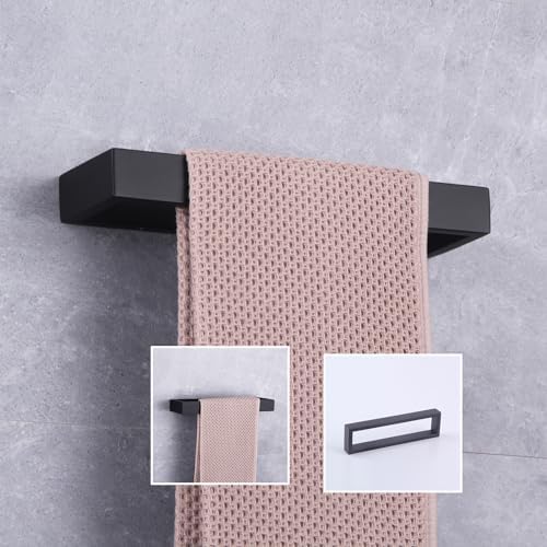 Modern Black Stainless Steel Towel Holder for Bathroom