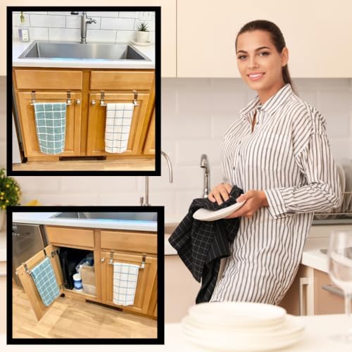2-Piece Hand Bathroom Towel Hook Brushed Steel Easy Install Rust-Proof