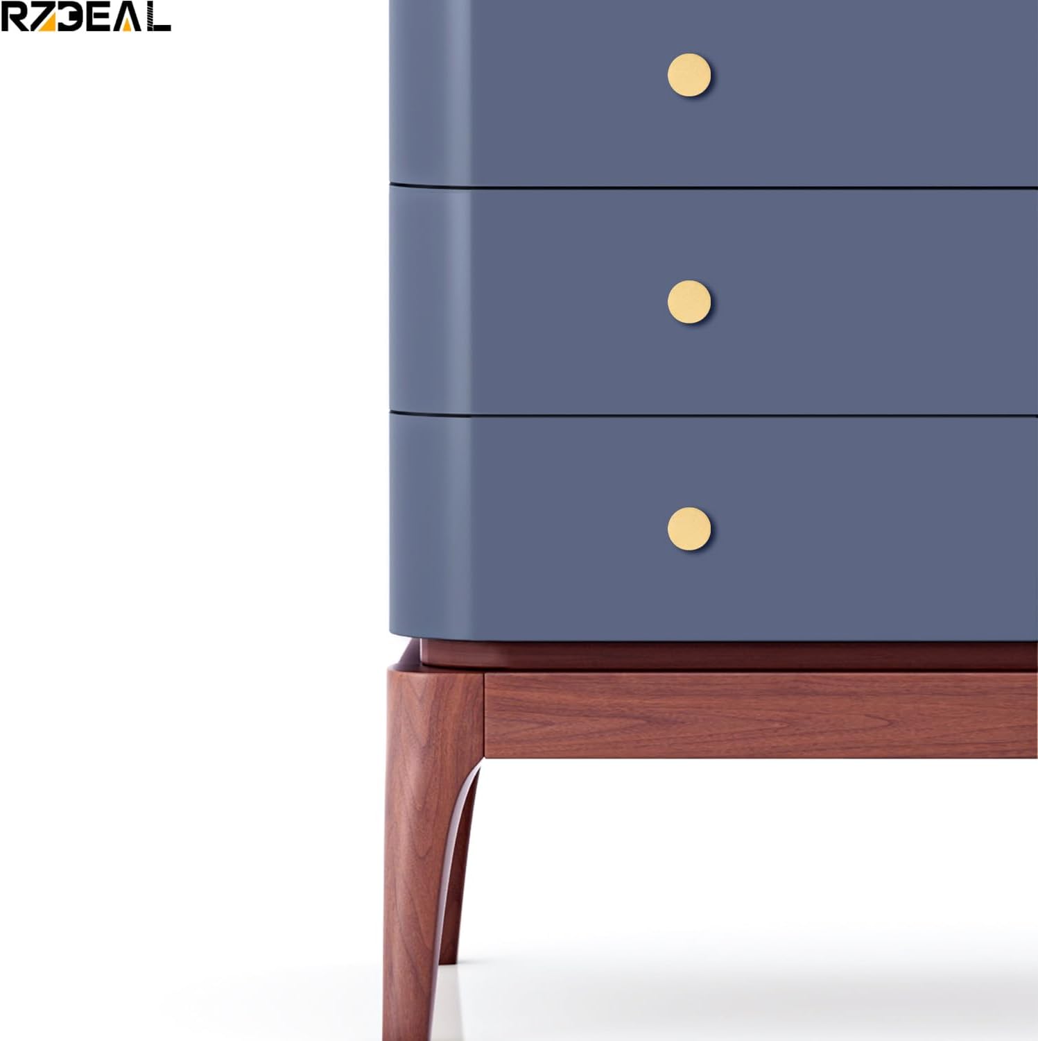 4-Piece Solid Brass Cabinet Knobs Gold Finish Durable and Stylish for Home Use