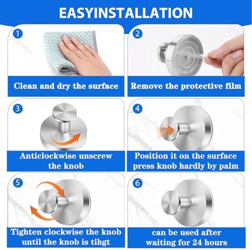 No-Drill Suction Cup Hooks for Bathroom Storage