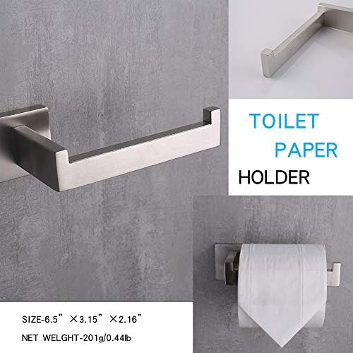 TASTOS Stainless Steel Toilet Paper Holder Wall-Mounted Silver