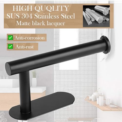 Stainless Steel Toilet Paper Holder Self-Adhesive Wall Mount Rustproof Multi-Use