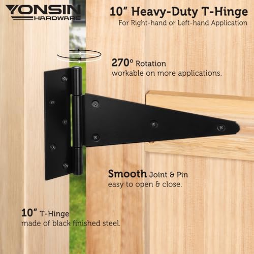 10 T-Strap Shed Door Hinges