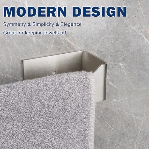 NearMoon Self-Adhesive Hand Towel Holder Stainless Steel Rustproof Stick-On Towel Rack for Bathroom Kitchen