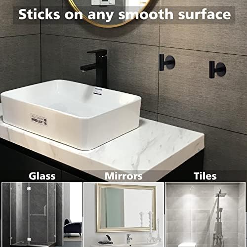 Adhesive Wall Hooks Stainless Steel Waterproof