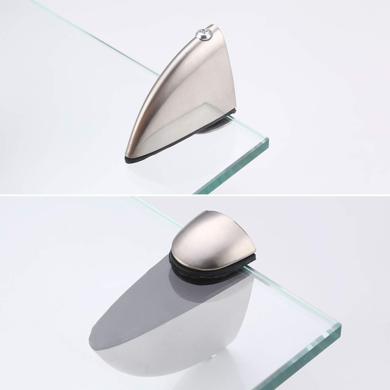 Kes Bathroom Glass Shelf Extra Thick Tempered Glass Organizer Shelf for Kids Safe Durable